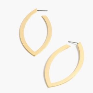 J. Crew | Gold Leaf Hoop Statement Earrings